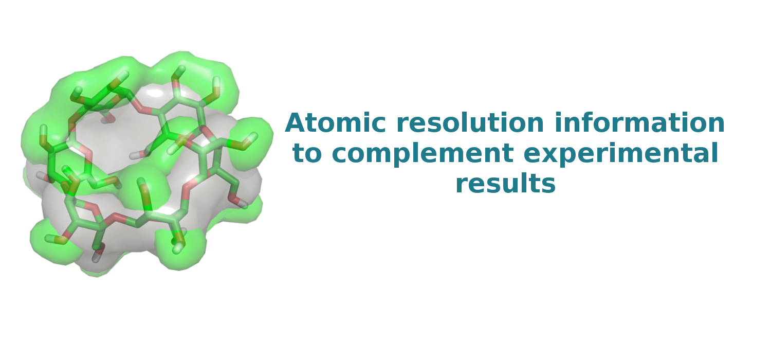 Atomic resolution information to complement experimental results